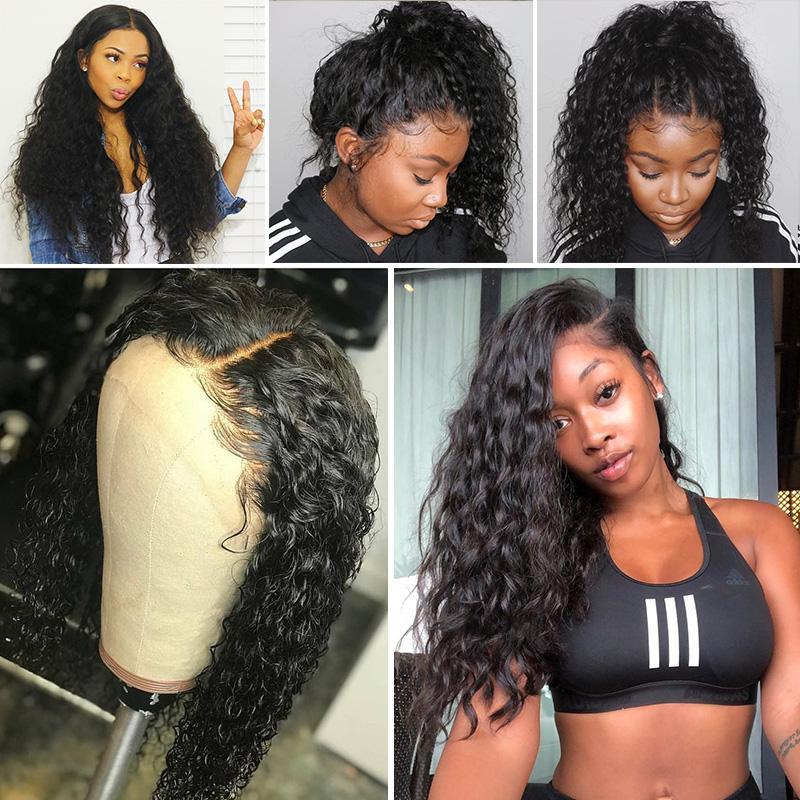 Modern Show Brazilian Water Wave 13x6 Lace Frontal Closure With Baby Hair Wet And Wavy Remy Human Hair Ear To Ear Frontal-customer share