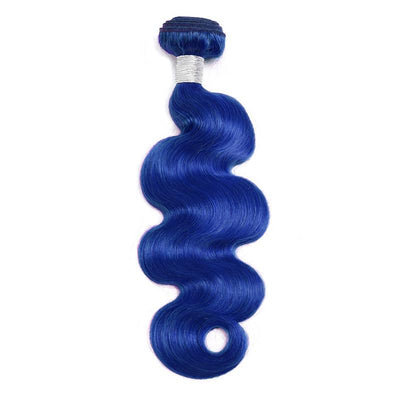 Modern Show Long Wavy Colored Hair Bundles 1pcs Brazilian Body Wave Human Hair Weave Blue/Neon Green/Red/Burgundy/Purple/Pink Color Hair Weft