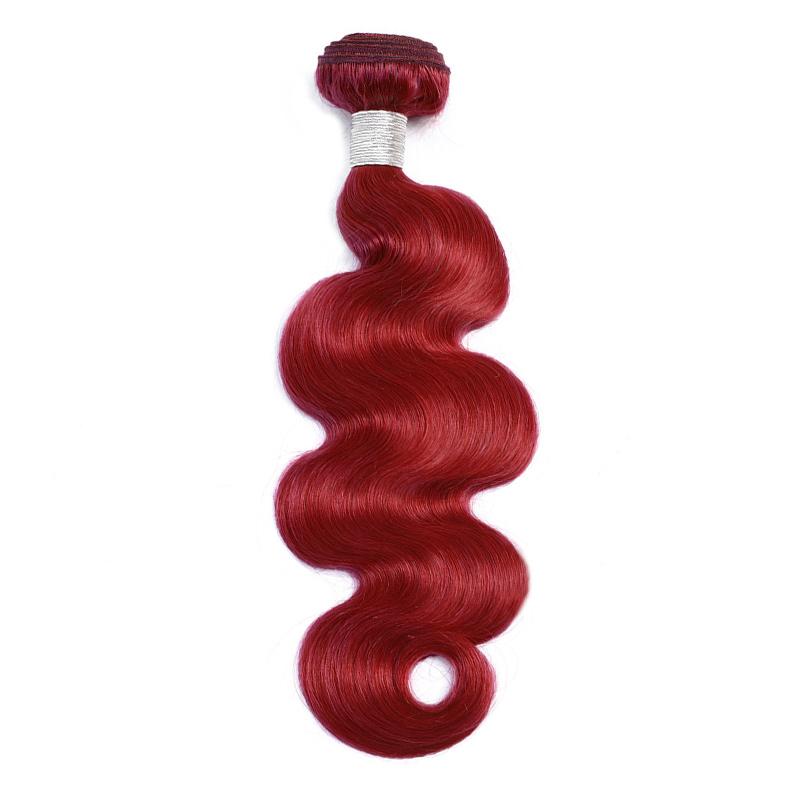 Modern Show Long Wavy Colored Hair Bundles 1pcs Brazilian Body Wave Human Hair Weave Blue/Neon Green/Red/Burgundy/Purple/Pink Color Hair Weft