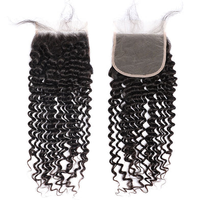 Modern Show 5x5 Invisible Swiss Lace Closure Natural Black Remy Human Hair Free Part Closure With Baby Hair