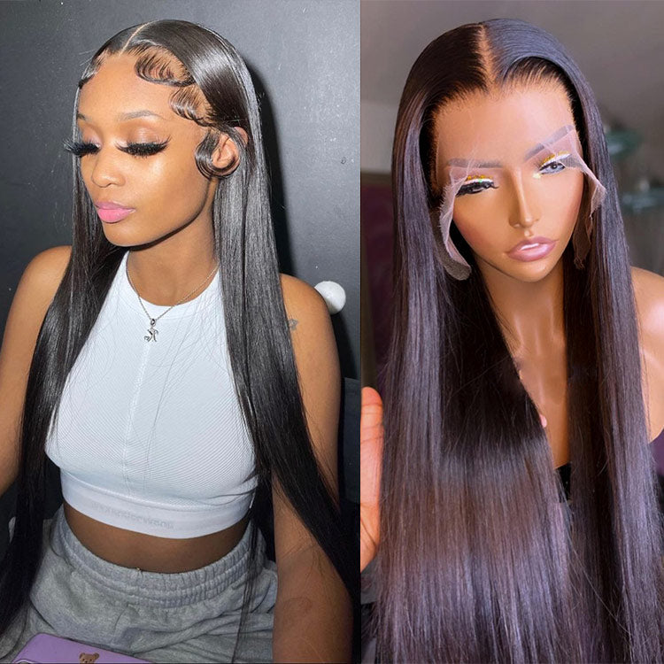 22” 180% loose wave pre plucked lacefront wig *NEW 13x4 Lace Front Wigs Pre Plucked 180 Density 22 Inch HD Body  main image 4