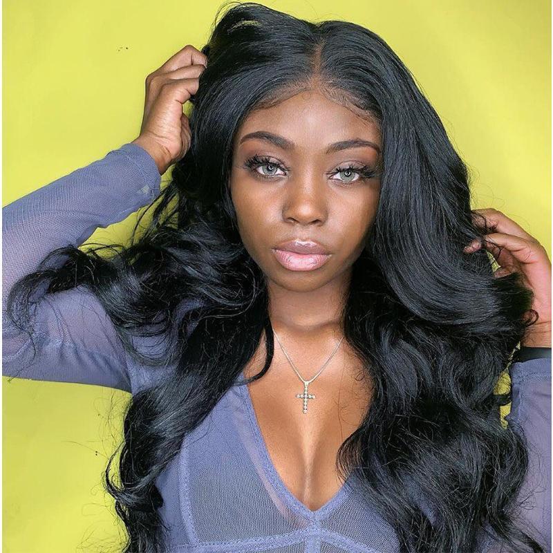 Modern Show Hair 150 Density Affordable Lace Front Wigs Indian Body Wave Remy Human Hair 13x6 Transparent Lace Wigs For Women