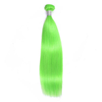 Modern Show Straight Colored Hair Bundles 1pcs Brazilian Remy Human Hair Weave Blue/Neon Green/Red/Burgundy/Purple/Pink Color Hair Weft