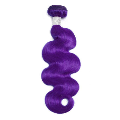 Modern Show Long Wavy Colored Hair Bundles 1pcs Brazilian Body Wave Human Hair Weave Blue/Neon Green/Red/Burgundy/Purple/Pink Color Hair Weft