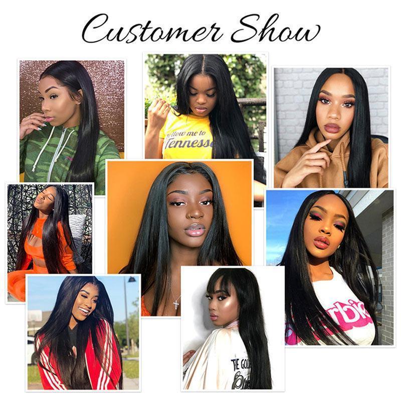 Modern Show 4x4 Lace Closure Wig 30 Inch Straight Remy Human Hair Wigs For Black Women-customer show