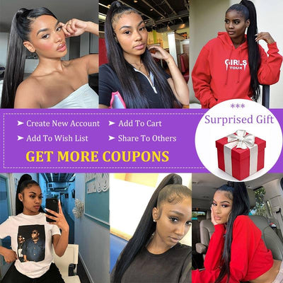 Modern Show Long Straight Human Hair Velcro Ponytail Brazilian Hair Wrap Arount Clip In Hair Extensions