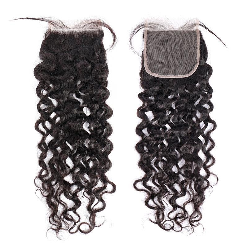 Modern Show 5x5 Invisible Swiss Lace Closure Natural Black Remy Human Hair Free Part Closure With Baby Hair