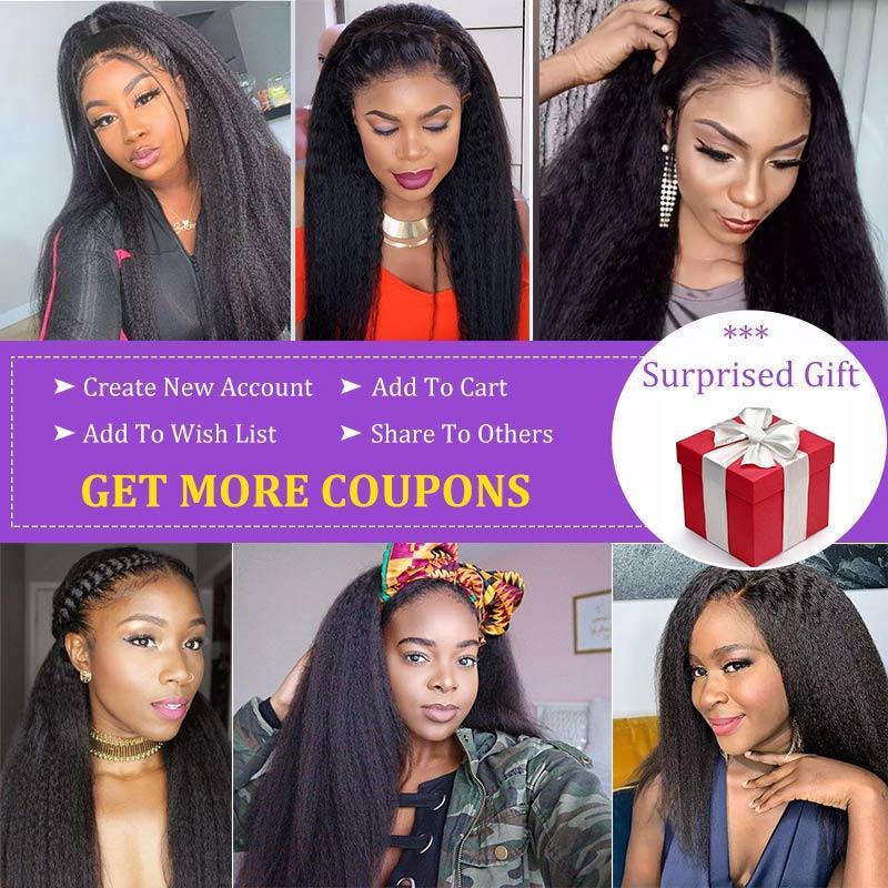 Modern Show 13x4 Transparent Lace Wig Brazilian Human Hair Yaki Straight Pre Plucked Half Lace Front Wigs With Baby Hair