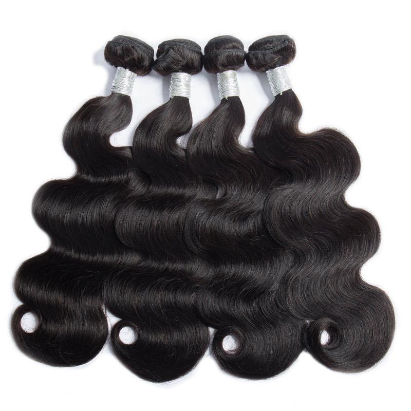 Modern Show 10A Unprocessed Virgin Indian Body Wave Human Hair Weave 4 Bundles Remy Hair