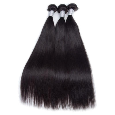 Modern Show Hair 10A Bone Straight Raw Indian Virgin Remy Human Hair 3 Bundles Deal For good sales