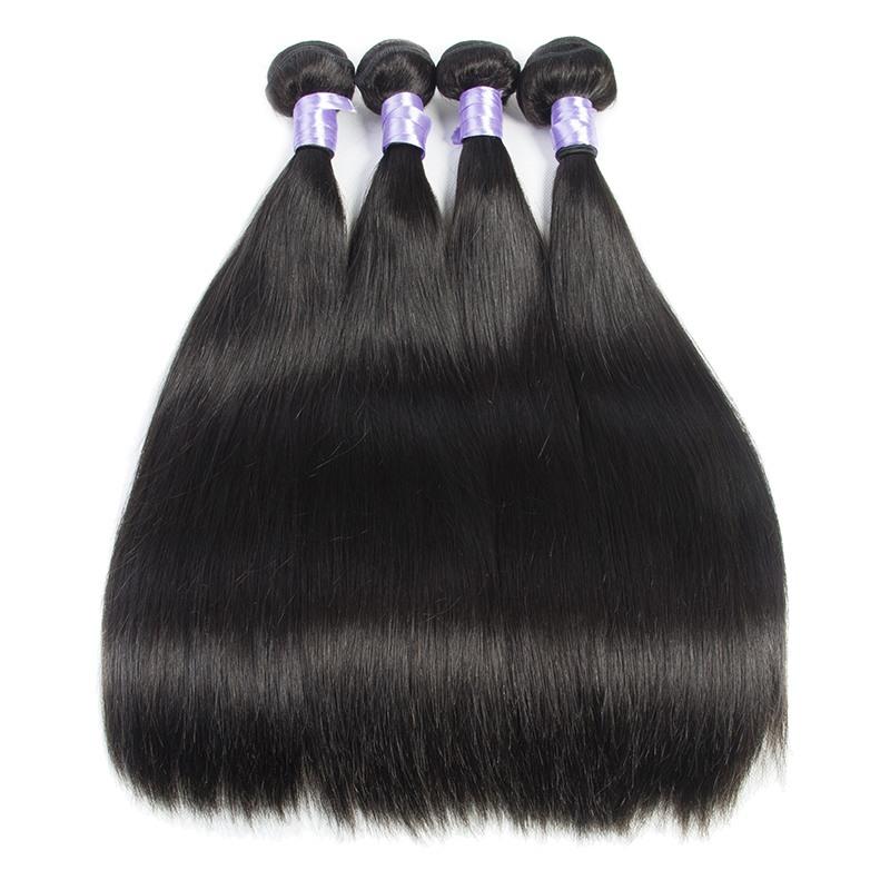 Modern Show Hair 10A Unprocessed Virgin Peruvian Straight Hair 4 Bundles Remy Human Hair Weave