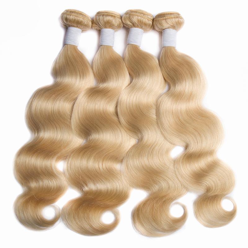 Modern Show Brazilian 613 Blonde Hair Weave Bundles Body Wave Human Hair 4 Pcs Non Remy Hair