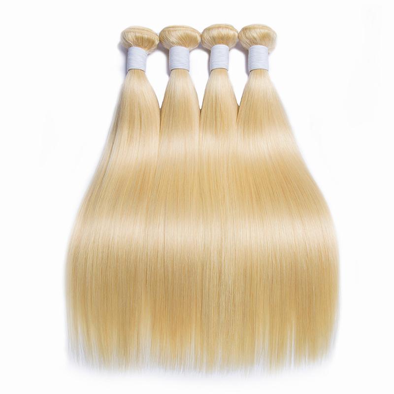 Modern Show Indian Straight 613 Blonde Hair Weave 4 Bundles 100 Human Hair 12-30 inch