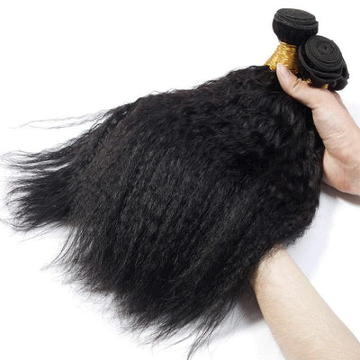 Modern Show 30 Inch Long Brazilian Yaki Straight Human Hair 4 Bundles Kinky Straight Hair Weave Extensions