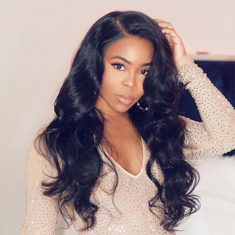 Modern Show 150 Density Brazilian Body Wave Transparent 360 Lace Wigs Human Hair With Baby Hair