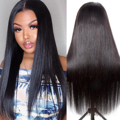 Modern Show Hair 150 Density Pre Plucked 360 Lace Frontal Wigs With Baby Hair Brazilian Straight Remy Human Hair Wigs-360 lace wigs for sale