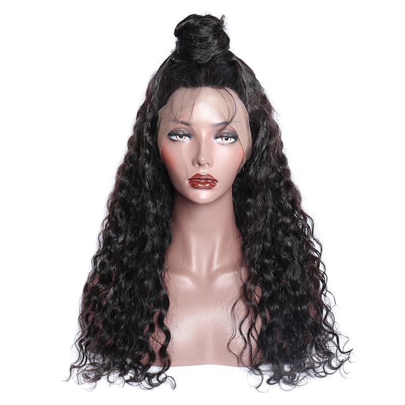 Modern Show Hair 150 Density Water Wave Pre Plucked 360 Lace Wigs With Baby Hair Real Raw Indian Remy Human Hair Wigs For Sale