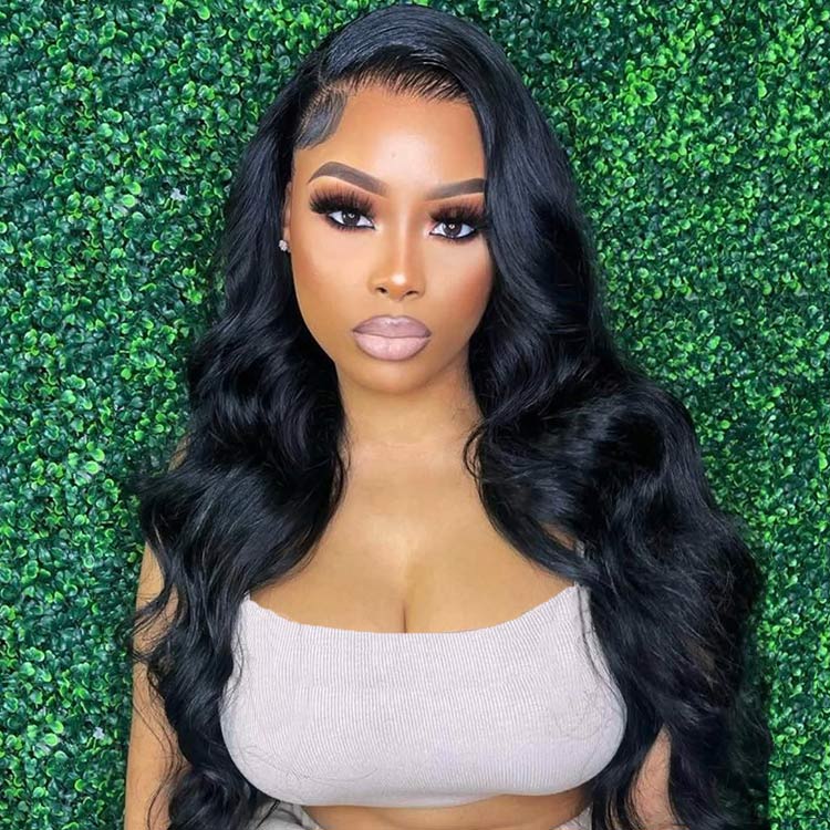 150 Density Pre Plucked 360 Lace Frontal Wig Malaysian Body Wave Human Hair 360 Lace Wigs With Baby Hair