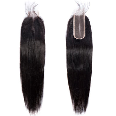 Modern Show 2x6 Inch Deep Part Closure Peruvian Straight Remy Human Hair Swiss Lace Closure Middle Part With Baby Hair