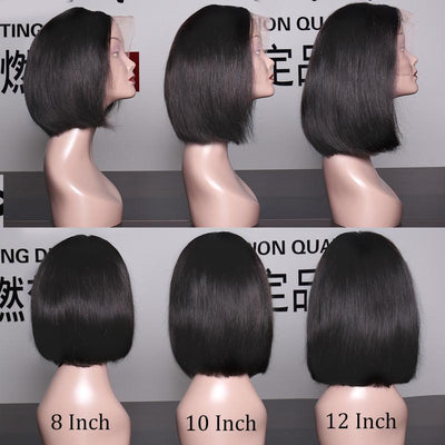 Modern Show Hair 150 Density Glueless Bob Wig Brazilian Straight Short Lace Front Human Hair Wigs For Black Women On Sale