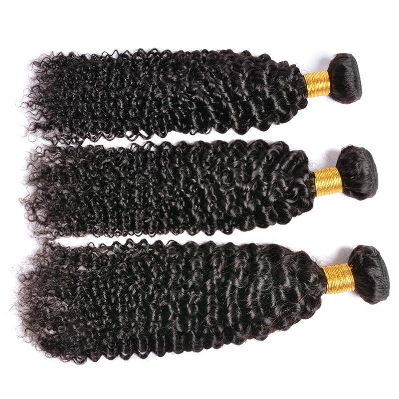 Modern Show 30 Inch Long Brazilian Kinky Curly Human Hair Weave 3 Bundles Natural Black Color Afro Curly Hair Extension