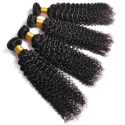 Modern Show Brazilian Kinky Curly Human Hair 4 Bundles 30 Inch Long Afro Curly Hair Weave Natural Black Color