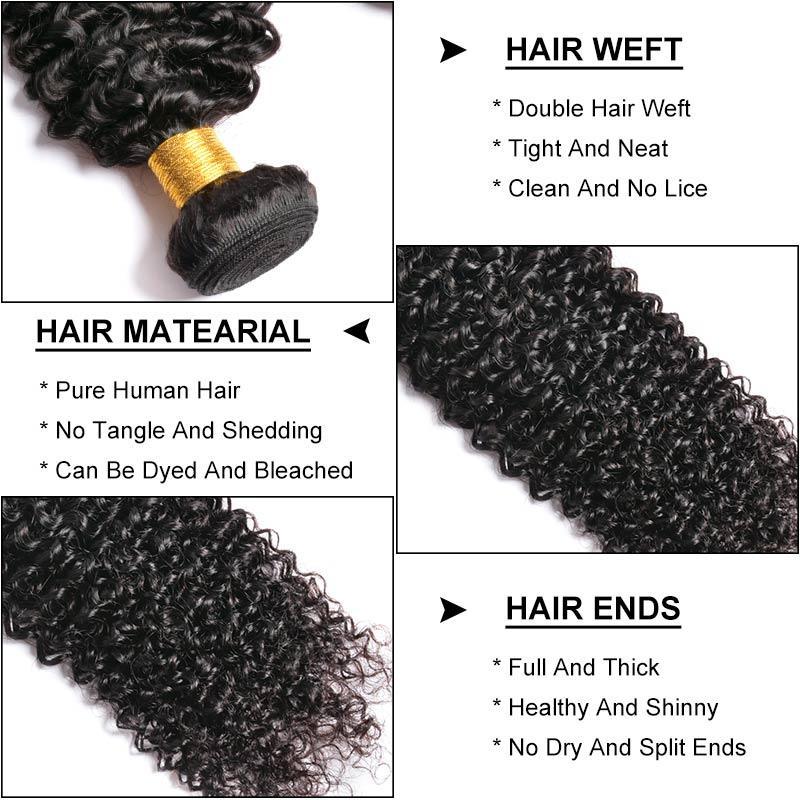 Modern Show 30 Inch Long Brazilian Kinky Curly Human Hair Weave 3 Bundles Natural Black Color Afro Curly Hair Extension