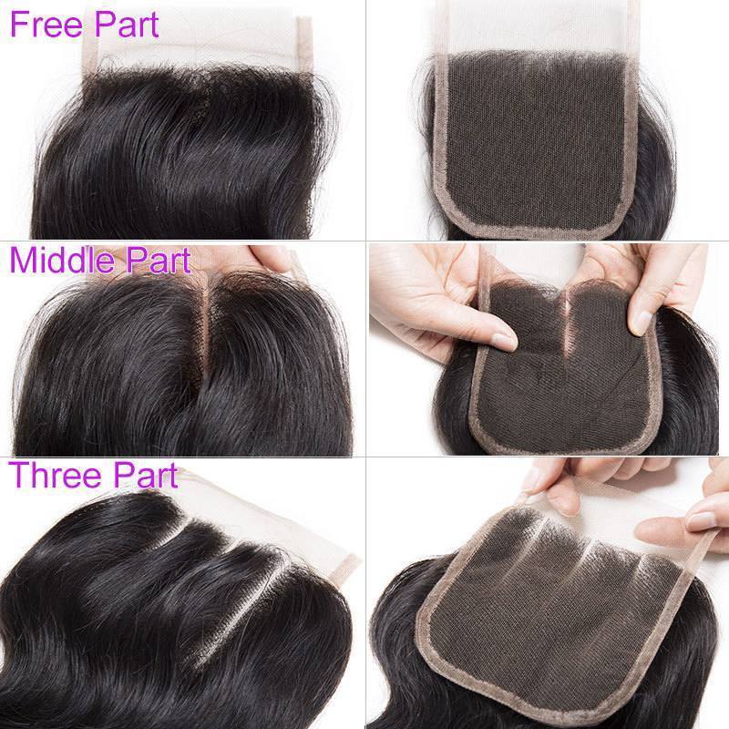Modern Show Hair High Quality Malaysian Virgin Remy Body Wave Human Hair 4 Bundles With Lace Closure Deal-lace closure part show
