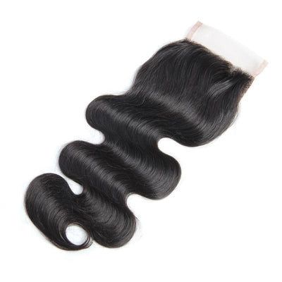 Modern Show Brazilian Body Wave Swiss Lace Closure With Baby Hair Virgin Human Hair-free part