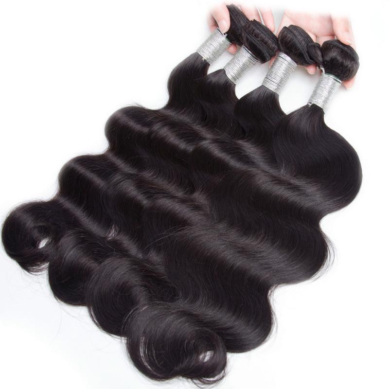 Modern Show 10A Unprocessed Virgin Remy Brazilian Body Wave Human Hair Extensions 4 Bundles-wavy hair