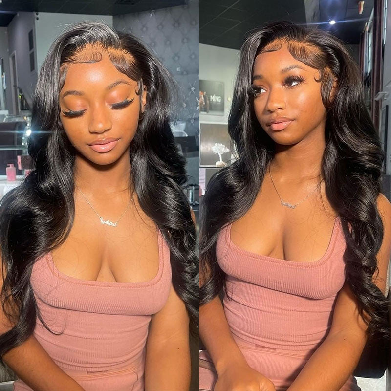 Modern Show 150 Density Body Wave Invisible Lace Front Human Hair Wigs Unprocessed Virgin Brazilian Hair Wigs For Women