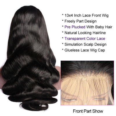 Modern Show Affordable Body Wave 13x4 Invisible Lace Front Wigs Brazilian Remy Human Hair Wigs For Black Women