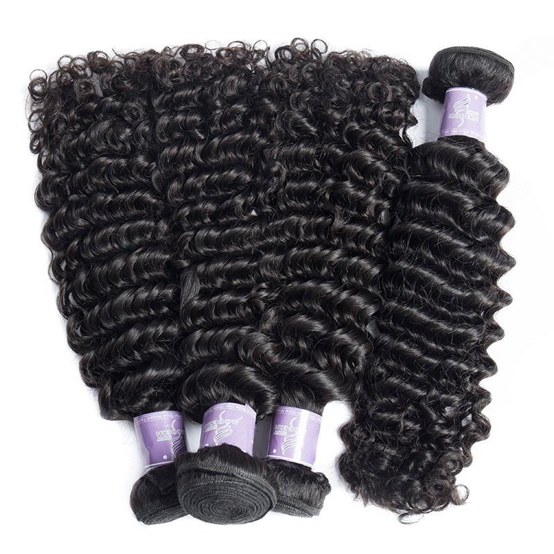 Modern Show Unprocessed Virgin Brazilian Curly Remy Hair 1 Bundle Human Hair Extensions On Sale-4 bundles