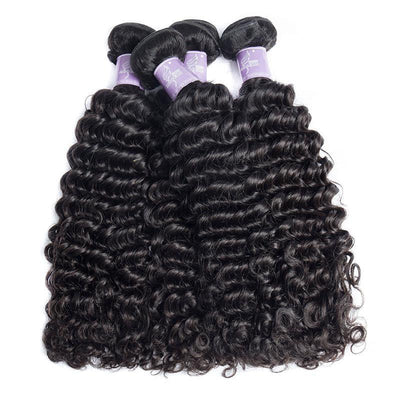 Modern Show 10A Brazilian Virgin Remy Curly Human Hair Weave 4 Bundles With Lace Closure-curly hair 4 bundles