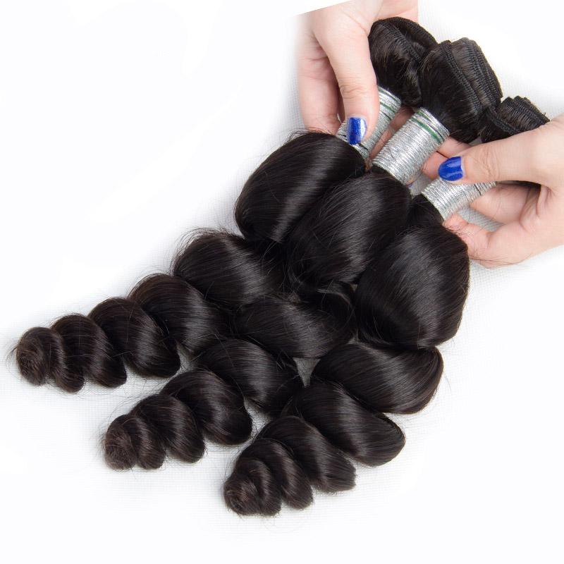 Brazilian Loose Wave 3 Bundles Human Hair Unprocessed Virgin  display picture 1