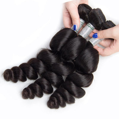 Modern Show Hair 10A Mink Brazilian Loose Wave Virgin Hair 3 Bundles Unprocessed Remy Human Hair Extensions-3 bundles