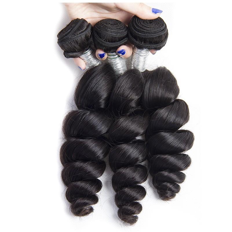 Modern Show Hair 10A Mink Brazilian Loose Wave Virgin Hair 3 Bundles Unprocessed Remy Human Hair Extensions-3 bundles