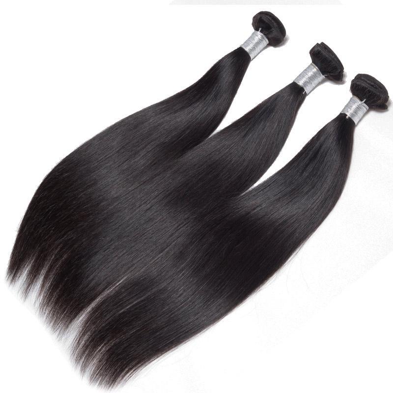 Modern Show Unprocessed Virgin Brazilian Human Hair Extensions 1Pcs Straight Bundle Deal-3 pcs