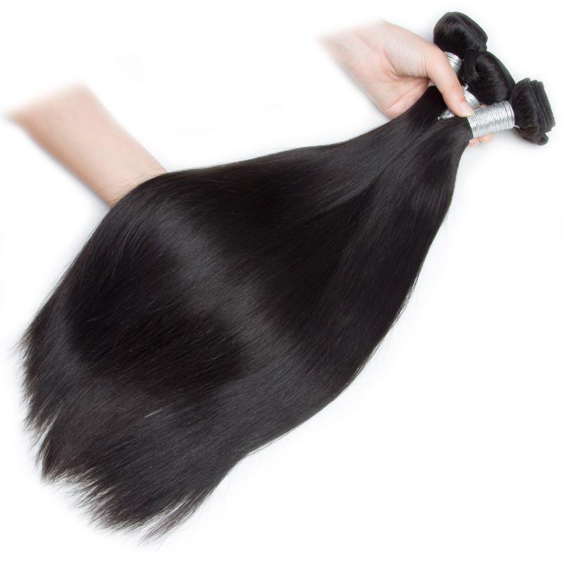 Modern Show Unprocessed Natural Indian Remy Straight Human Hair Weave 1 Bundle Deal-3 PCS