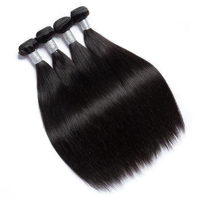 Modern Show Hair 10A Unprocessed Virgin Remy Brazilian Straight Human Hair Weave 4 Bundles-4 pcs