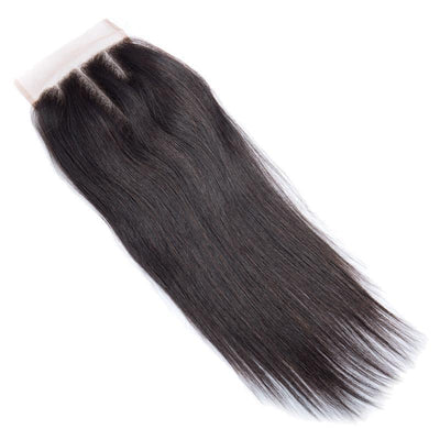 Modern Show Brazilian Straight Closure Virgin Human Hair Swiss Lace Closure With Baby Hair-3 part closure