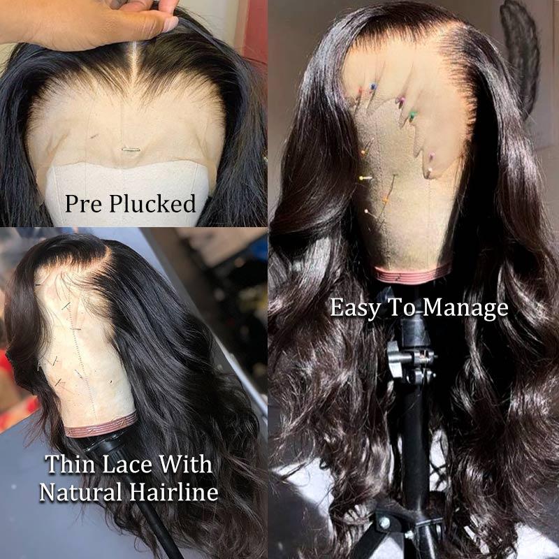 Modern Show 150 Density Brazilian Body Wave 360 Lace Wigs 100 Real Remy Human Hair Wigs With Baby Hair