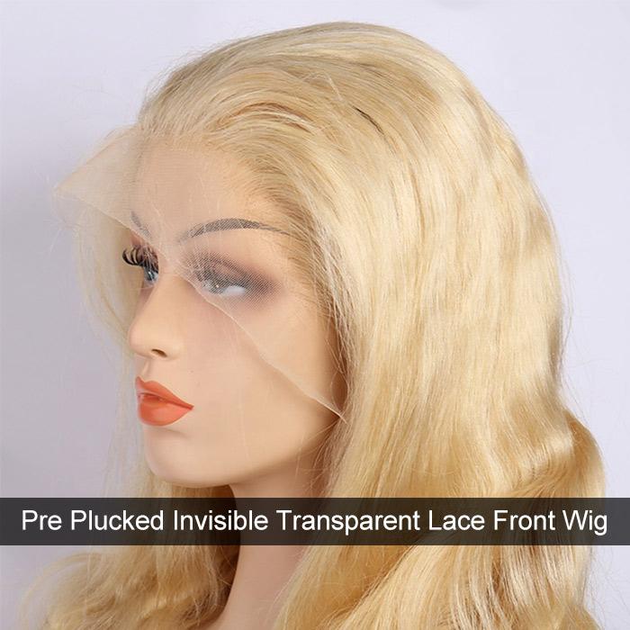 Brown Hair With Strawberry Blonde Highlights Body Wave Transparent Lace Frontal Wigs ModernShow