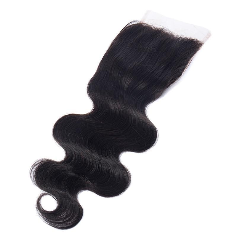 Modern Show Brazilian Body Wave 5x5 Swiss Lace Closure Free Part With Baby Hair Remy Human Hair Closure free part