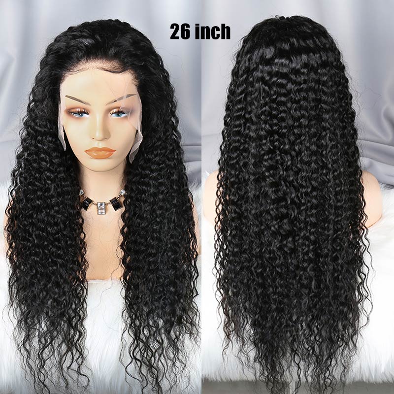 150 Density Indian Curly Lace Front Wigs With Baby Hair Remy Human Hair 13x6 Transparent Lace Wigs For Sale