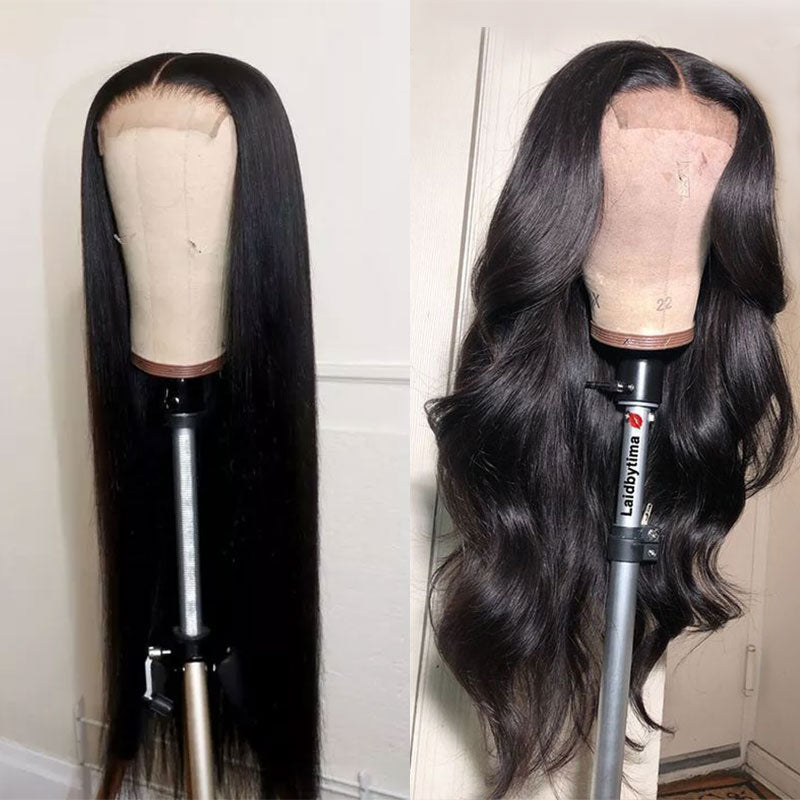 Modern Show Buy 1 Get 1 Free (2 Wigs) | 4x4 Lace Closure Wigs 150 Density Long Brazilian Human Hair Wigs With Baby Hair