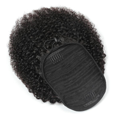 Modern Show Afro Kinky Curly/Yaki Straight Ponytail Human Hair Drawstring Brazilian Hair Extensions Clip In Hair Ponytail