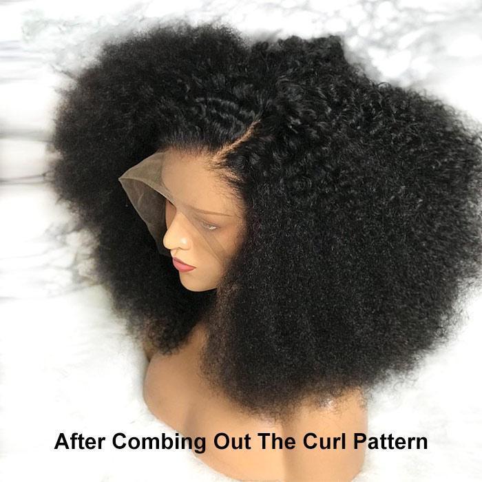 150 Density Afro Human Kinky Curly Lace Front Wigs For Black Women Malaysian Remy Hair Lace Wigs For Sale