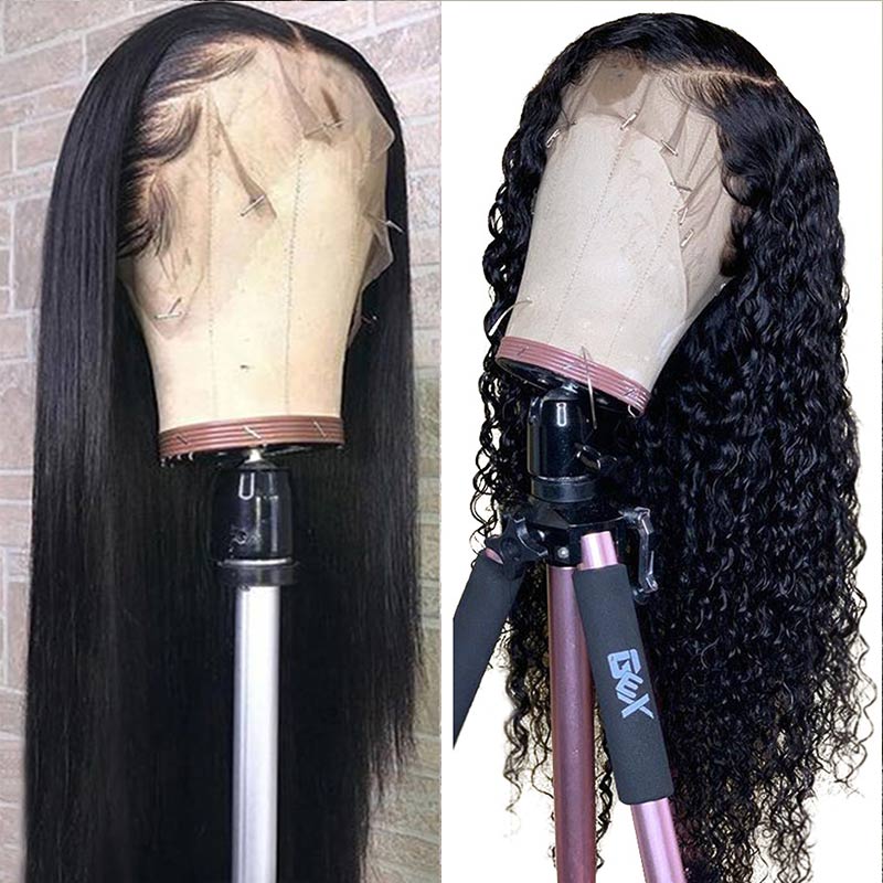 Modern Show Buy 1 Get 1 Free (2 Wigs) | 13x4 Transparent Lace Front Wigs 150 Density Real Remy Human Hair Wigs Pre Plucked With Baby Hair