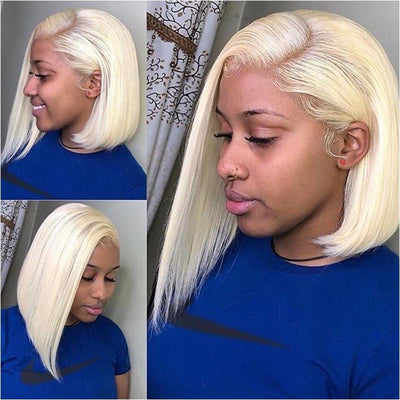 Modern Show Hair 150 Density Malaysian Straight 613 Bob Wig Real Human Hair Blonde Lace Front Wigs For Sale-hair show